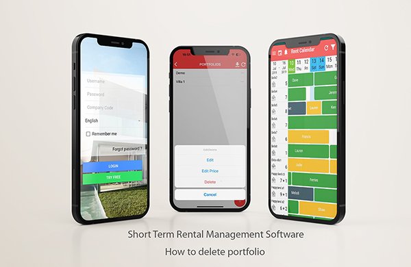 How to delete a portfolio from rent calendar